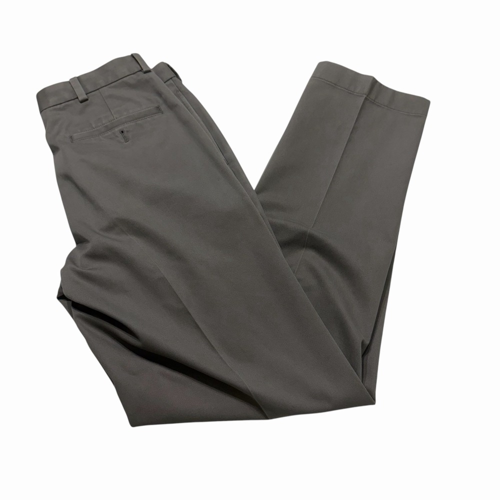 Brooks Brothers Advantage Chino Clark Pants Brown Flat Front Mens